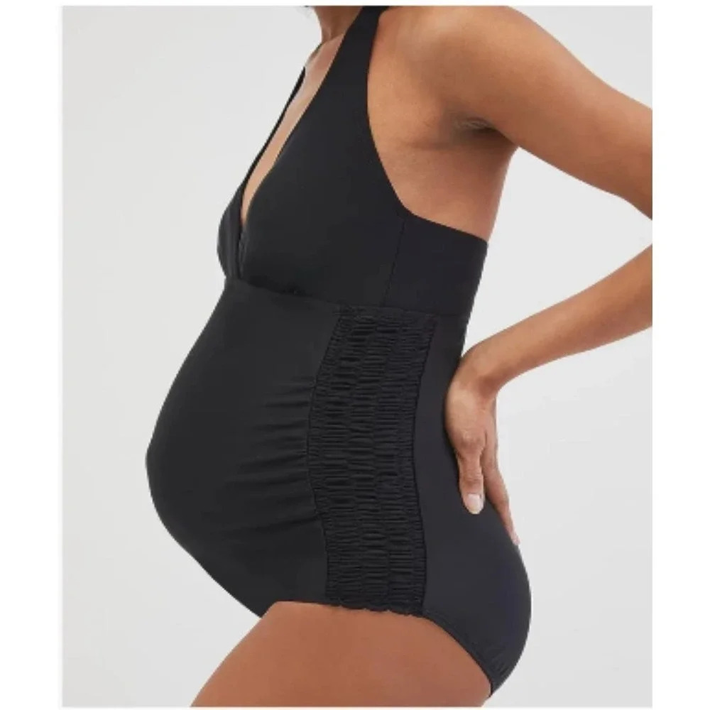 Motherhood Maternity Women's Beach Bump Maternity One Piece Swimsuit